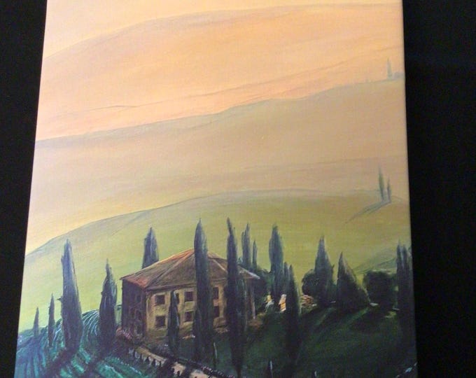 Tuscan Villa at Sunset 11x14  **PRINT**