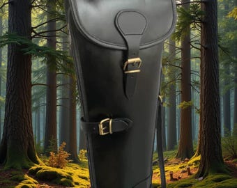 Handmade Leather Shotgun Case – Hunting Rifle Slip with Shoulder Strap