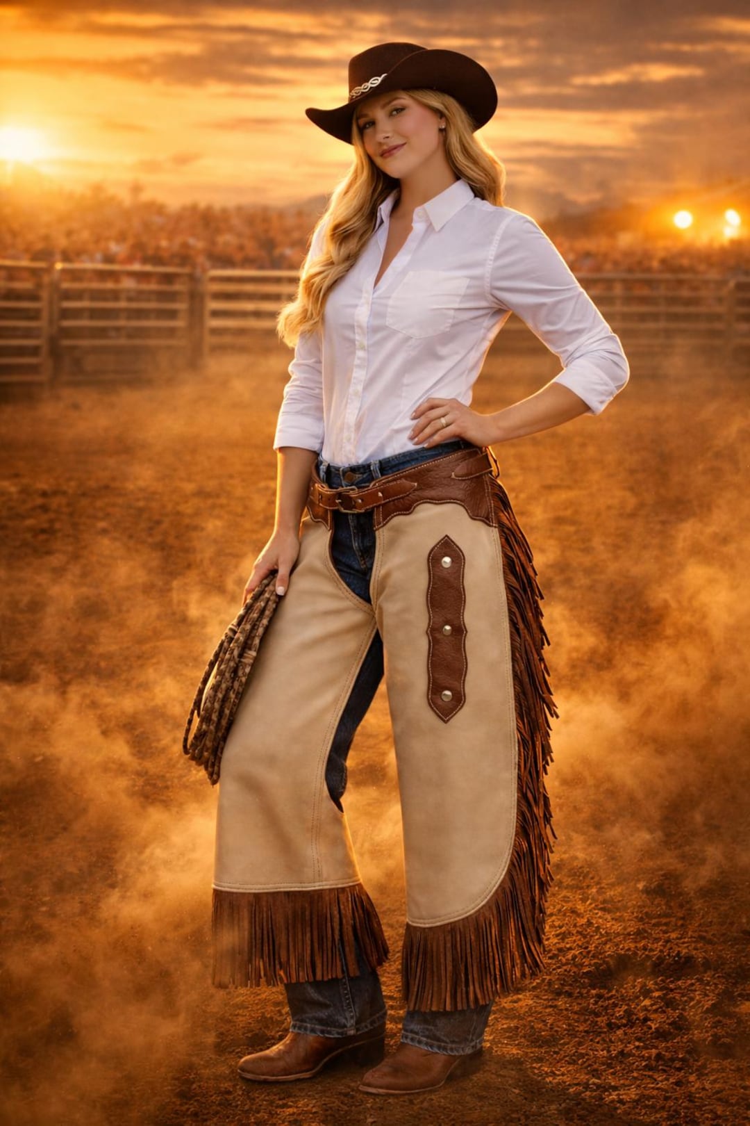 Unisex Leather Chaps With Fringe – Western Cowboy Riding Pants ...