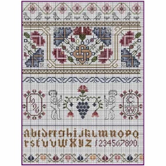 Celtic Summer Sampler Cross Stitch Pattern Antique Old World Etsy