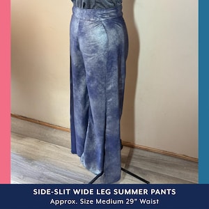 Side-Slit - Wide Leg - Shimmery - Summer Pants - Size Medium