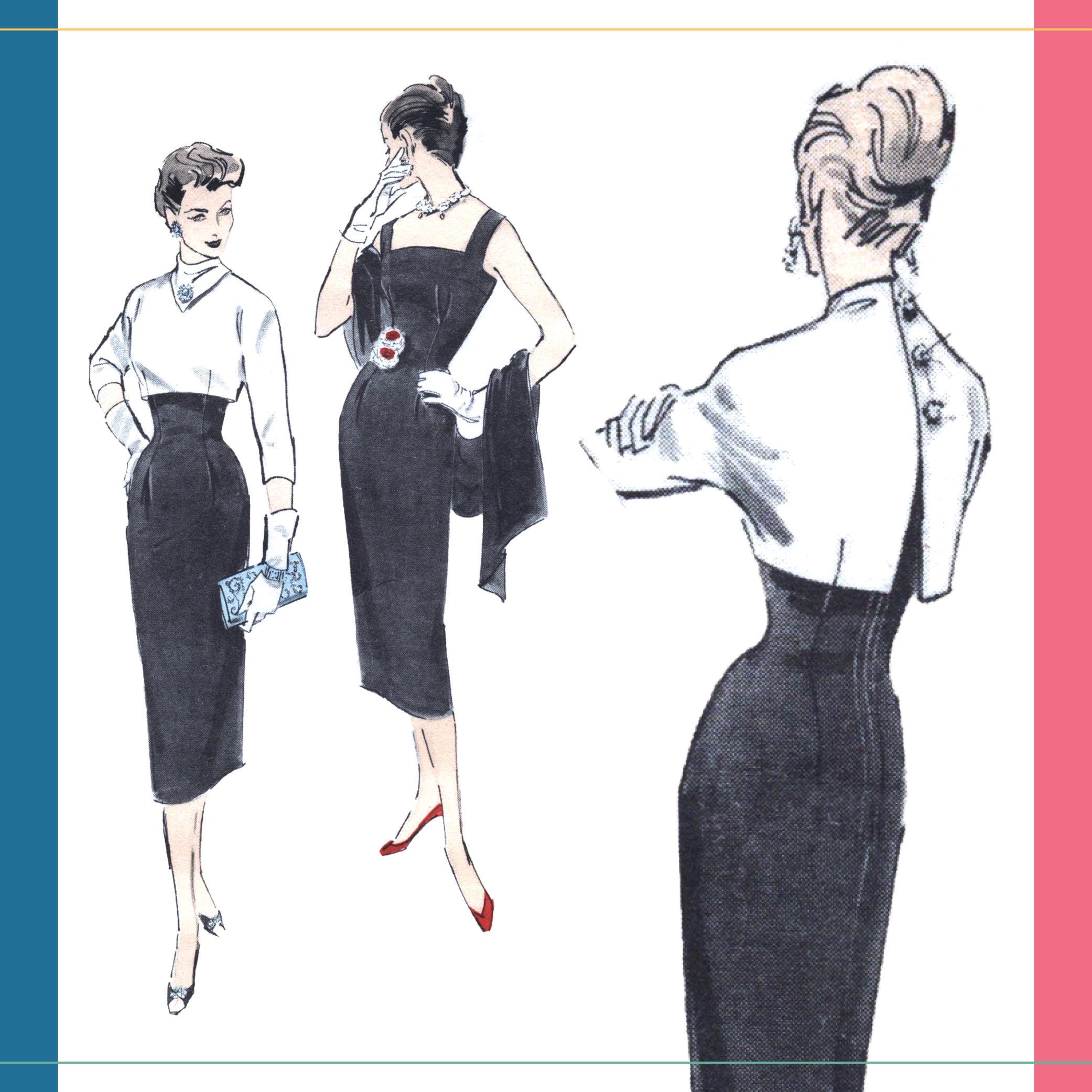 Vintage Sewing Pattern - 1956’ Sheath Dress & Bolero - Edith Head ...