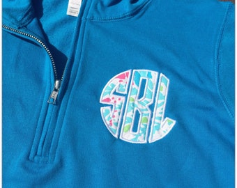 SALE 50% OFF Let's Cha Cha Monogrammed Quarter Zip Pullover