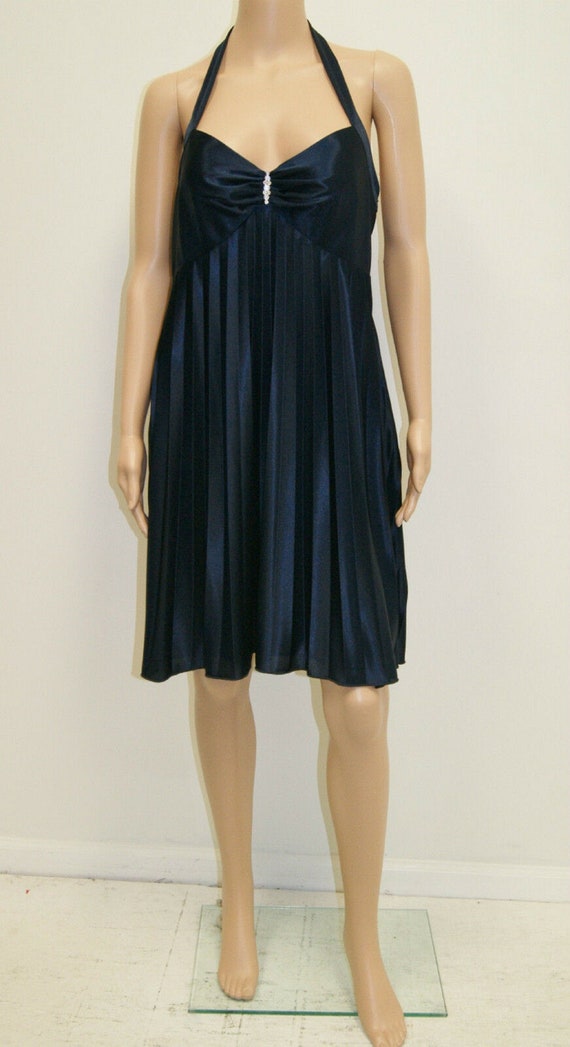 NOS NWT Vintage 80's Halter Cocktail Dress by Lin… - image 1