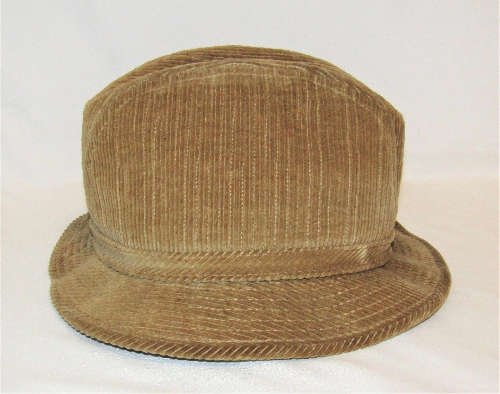 Vintage Tan Corduroy Water Resistant Crushable Hat Size Large Etsy India