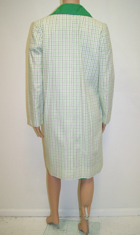 Vintage 60's Mod Plaid Dress & Coat Matching Set … - image 8