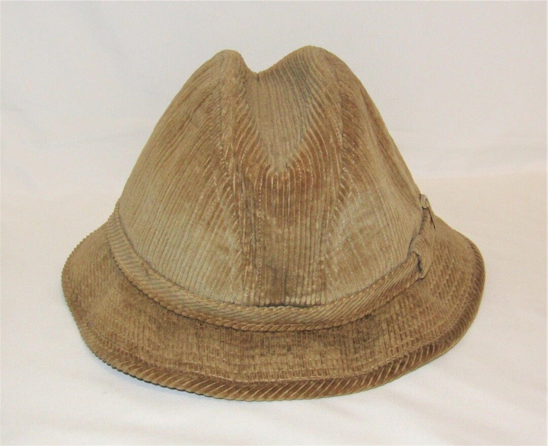 Buy Vintage Tan Corduroy Water Resistant Crushable Hat Size Large Online in India Etsy
