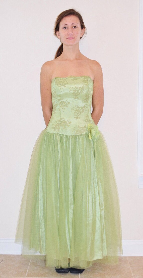 Vintage 80's GUNNE SAX Jessica McClintock Green Ro