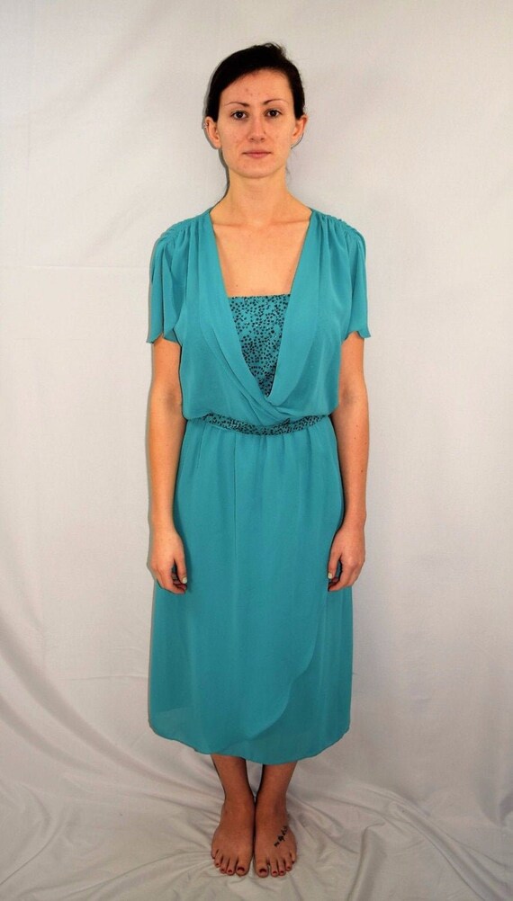 turquoise club dress