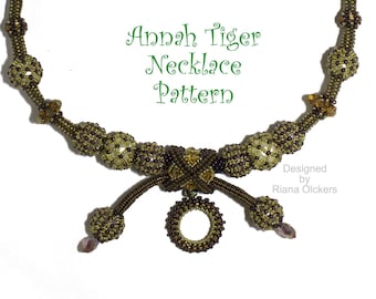 Annah Necklace Tutorial – Peyote & Netting Stitch Beading Pattern (PDF)