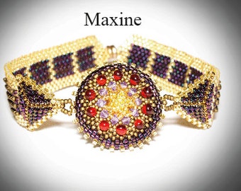 Maxine Peyote Stitch Bracelet Pattern – Beading Tutorial (PDF Pattern)