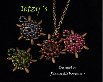 Bead Weaving Pendant Pattern - 3D Beaded Component (PDF Pattern)