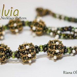 Tutorial Sylvia Necklace - Beading Tutorial, Beading Pattern, Jewelry Tutorial, CRAW Beading pattern Necklace