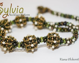 Sylvia Necklace Beading Pattern – CRAW Jewelry Tutorial (Digital Download)