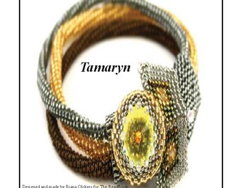 Peyote Stitch Bracelet Pattern: Tamaryn Beaded Jewelry Tutorial (PDF Pattern)