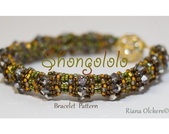 CRAW Beading Bracelet Pattern, Crystal Beadweaving (PDF Pattern)
