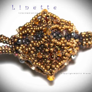 Bead Tutorial; Herringbone Bead Pattern;Peyote Stitch, Herringbone Stitch, Bead pattern - Linette   Pendant
