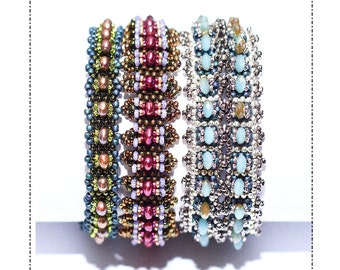 Bead Weaving Bracelet Patterns: Peyote Stitch Trio (PDF)