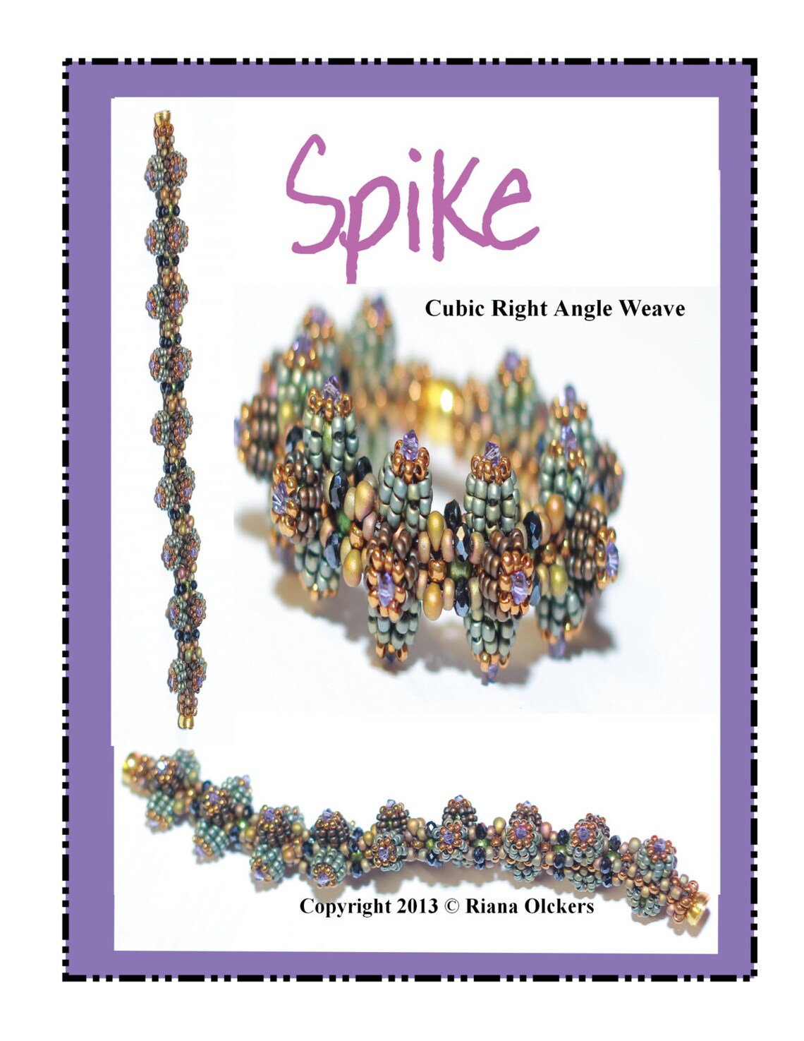 Craw Pattern CRAW Beading Tutorial, Spike the Cubic Right Angle Weave Bracelet ...