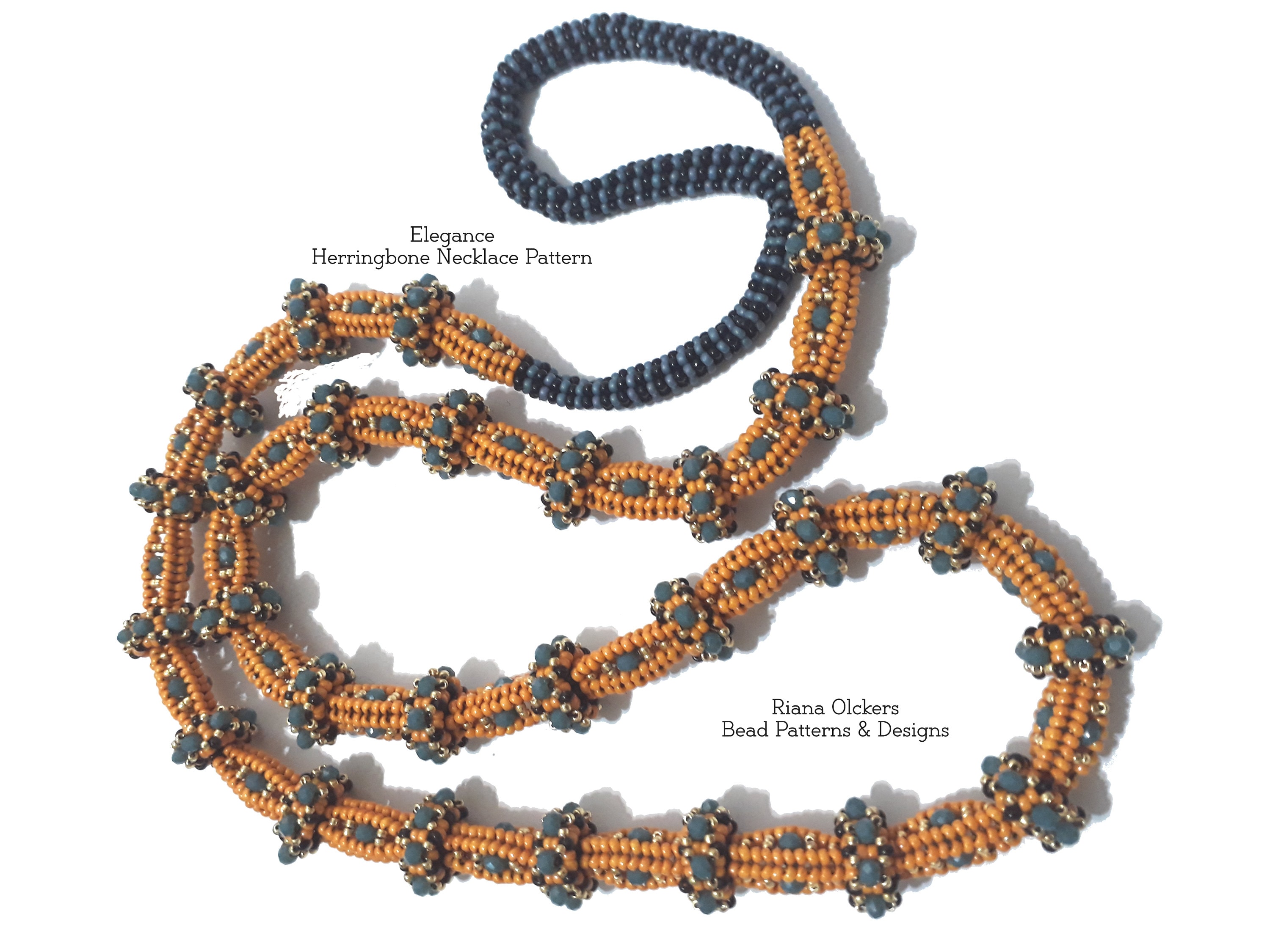 Herringbone Stitch Lariat Necklace Pattern Beading Patterns FAERIE