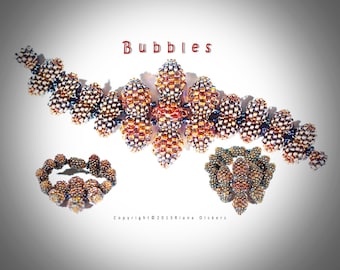 Bubbles Bracelet: Peyote Stitch Bead Pattern (PDF)