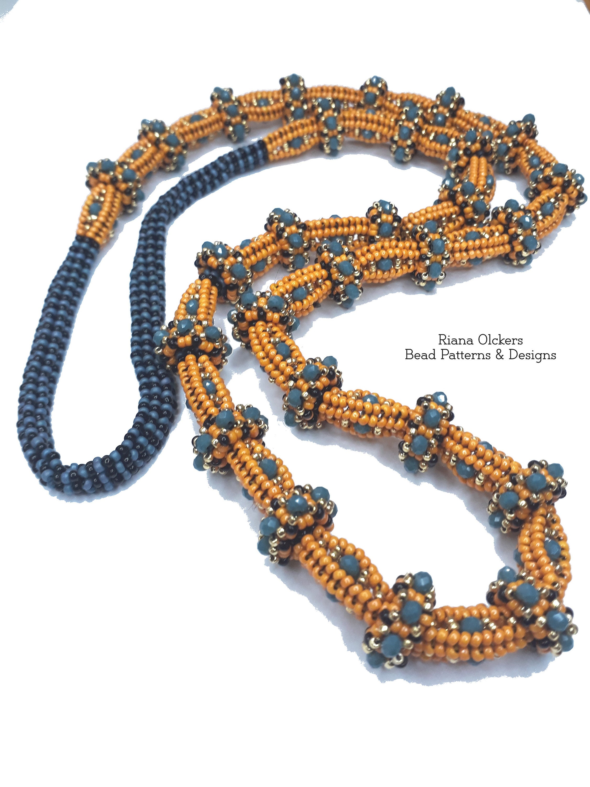 Herringbone Stitch Lariat Necklace Pattern Beading Patterns FAERIE