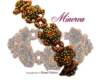 Beaded Bracelet & Earrings Pattern – Minerva Peyote Tutorial (PDF Download)