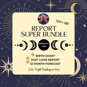 Geboortehoroscoop + 1 jaar voorspelling + rapport over vorige levens Astrologiemetingen, geboortehoroscoop, 12 maanden voorspelling, analyse geboortehoroscoop, astrobundel