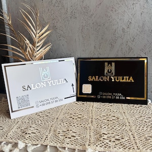 Personalized decorative business sign, marketing sign, qr acrylic sign, modern wall sign, business wall decor, professional signage