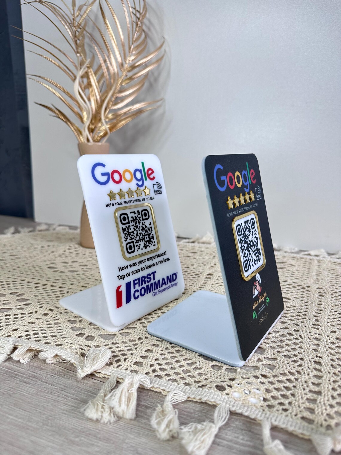 Stylish NFC Business Board, Nfc Qr Code Sign, Acrylic QR Display, Small ...