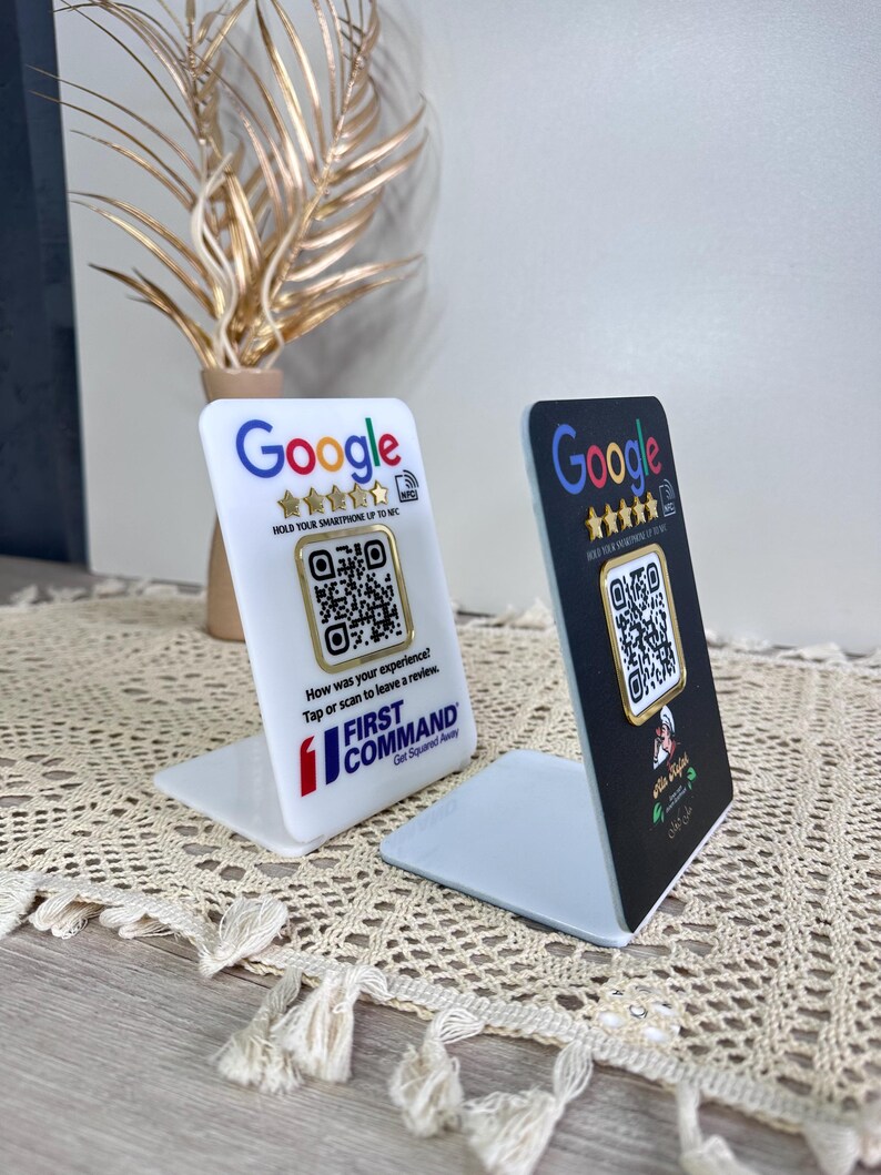 Stylish NFC Business Board, Nfc Qr Code Sign, Acrylic QR Display, Small ...