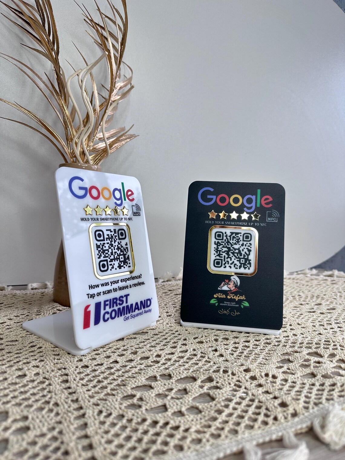 Stylish NFC Business Board, Nfc Qr Code Sign, Acrylic QR Display, Small ...