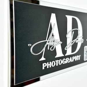 Personalized business signage, qr code plaque, qr code sign, business sign, personalized wall sign, personalized gift, housewarming gift