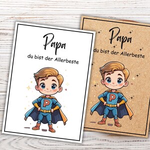 Afdrukbare sjabloon Vaderdagkaart - Eenvoudig doe-het-zelf cadeau-idee, aanpasbare Vaderdag afdrukbaar voor papa