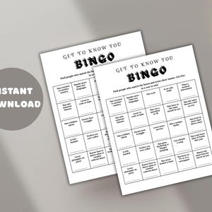 Icebreaker-spel: bewerkbare kennismakingsbingokaarten voor feesten en teambuilding, menselijke ijsbrekerbingo-activiteit