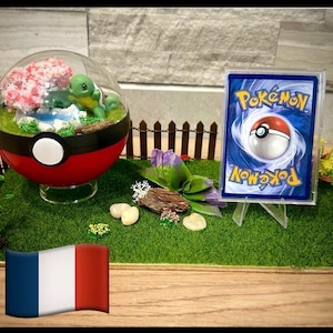 Diorama et support carte avec Pokeball Boule Terrarium fait à la main