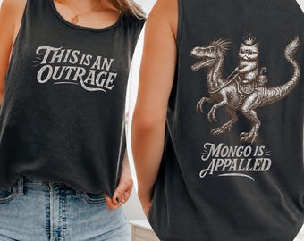 Comfort Colors Mongo Is Appalled Tank Top, This Is An Outrage Tank Top, Donut And Mongo Tank Top, Dungeon Crawler Carl Merch