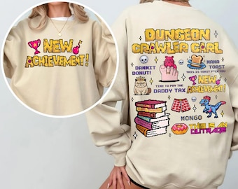 Neues Achievement Dungeon Crawler Carl T-Shirt, Dies ist ein Outrage Shirt, Verdammt Donut Sweatshirt, LitRPG Buch Shirt