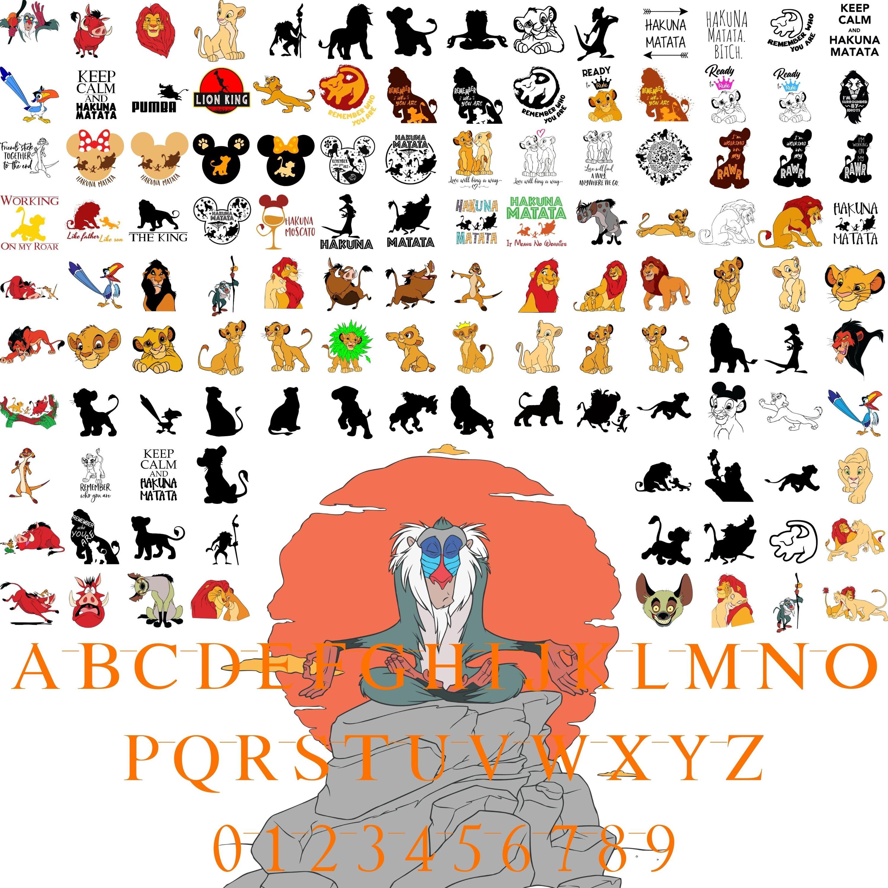 The Lion King SVG clipart bundle.