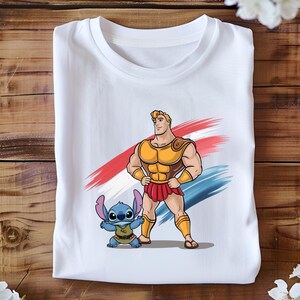 Hércules Stitch PNG, Herói de desenho animado PNG, Clipart digital do herói mais forte, Design de sublimação para camisetas, Download digital instantâneo