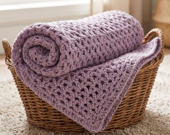 Crochet Blanket Pattern Plush Soft Cozy Beginner Simple Throw PDF