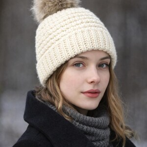 Crochet Beanie Pattern PDF, Star Cluster Ribbed Hat, Women One Size, Stitch Diagram