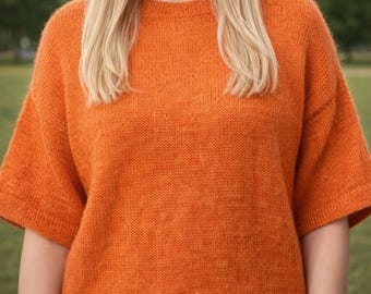Knit T Shirt Sweater Pattern PDF – Top Down Knit Tee