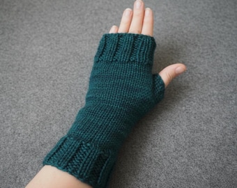 Knitting Fingerless Gloves Pattern Hand Warmers Knit Mitts PDF