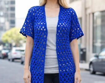 Crochet Jacket Pattern PDF – Office Style Crochet Cardigan