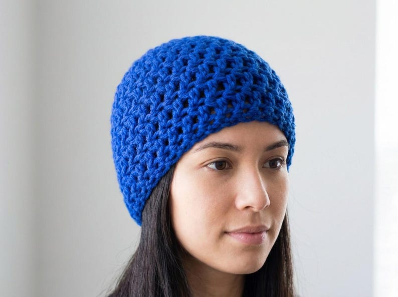 Crochet Beanie Pattern PDF, Easy Top Down Winter Hat - Etsy