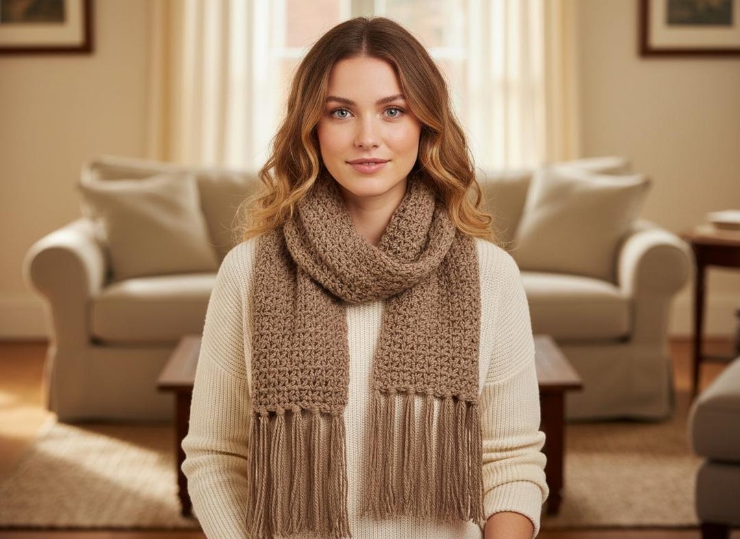 Crochet Scarf Pattern PDF – Beginner Long Winter Scarf Tutorial - Etsy