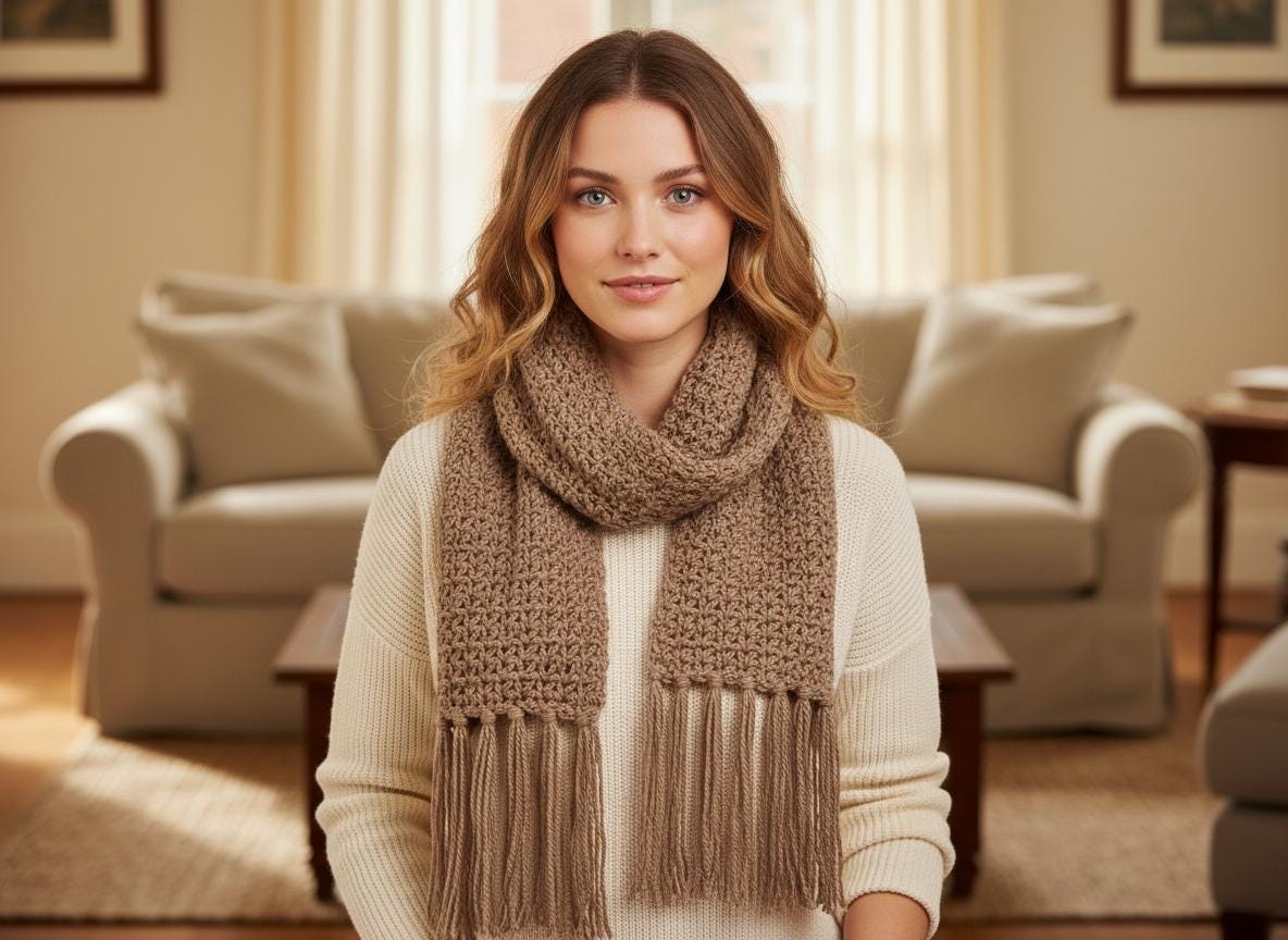 Crochet Scarf Pattern PDF – Beginner Long Winter Scarf Tutorial - Etsy