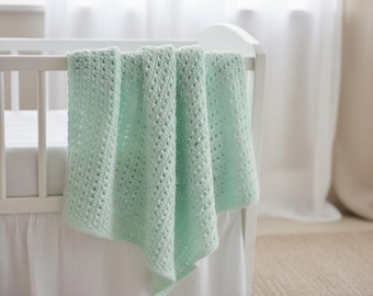 Crochet Baby Blanket Pattern PDF – One Skein Nursery Blanket