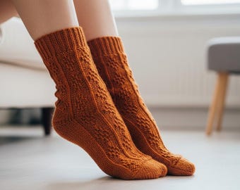 Knit Socks Pattern PDF – Beginner Knitting Sock Guide